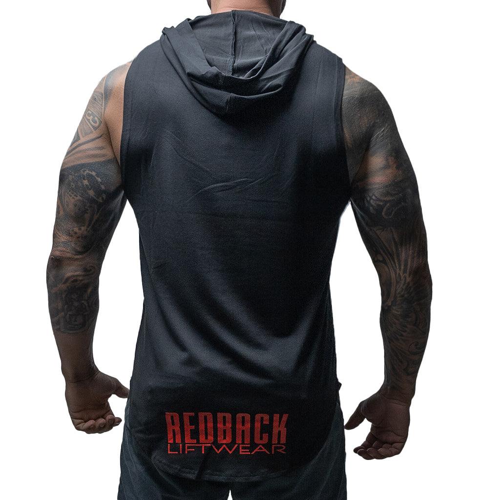 Black Hooded Singlet - Redback Liftwear