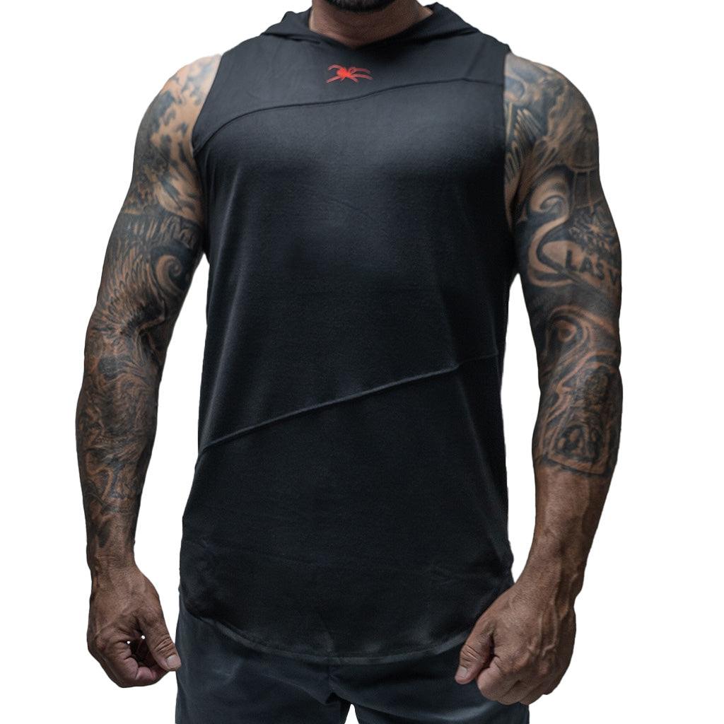 Black Hooded Singlet