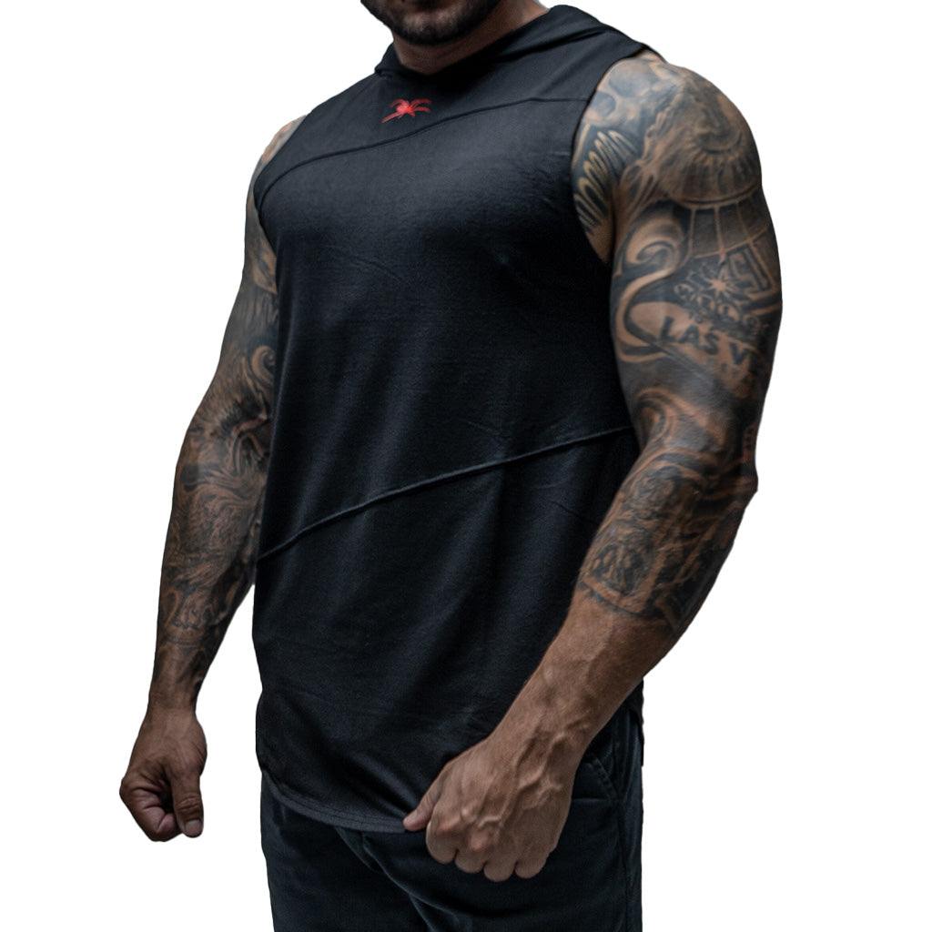 Black Hooded Singlet